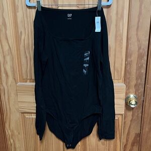 GAP Black Long Sleeve Bodysuit